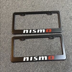 Nissan Nismo Black License Plate Frame Set